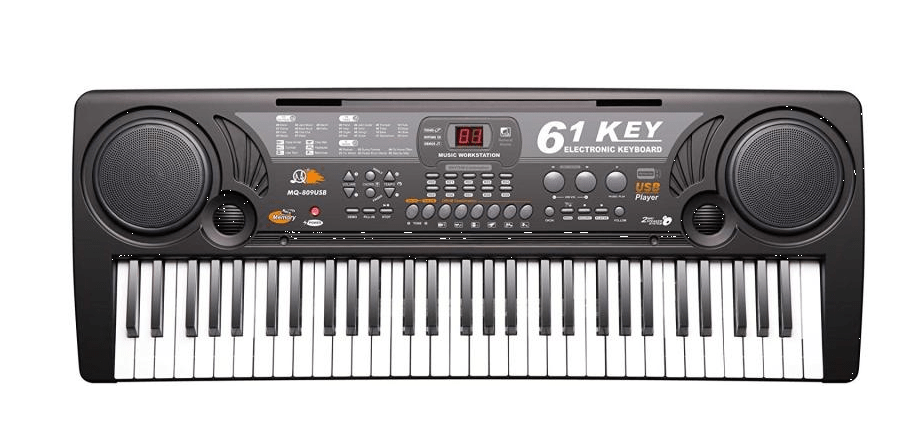 Orga electronica 61 clape MQ809 pentru copii,redare din USB sau jack AUX, Microfon inclus